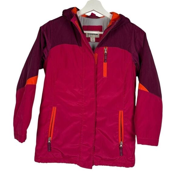 Lands' End Girls Pink Parka size Small 7-8 - Picture 1 of 10